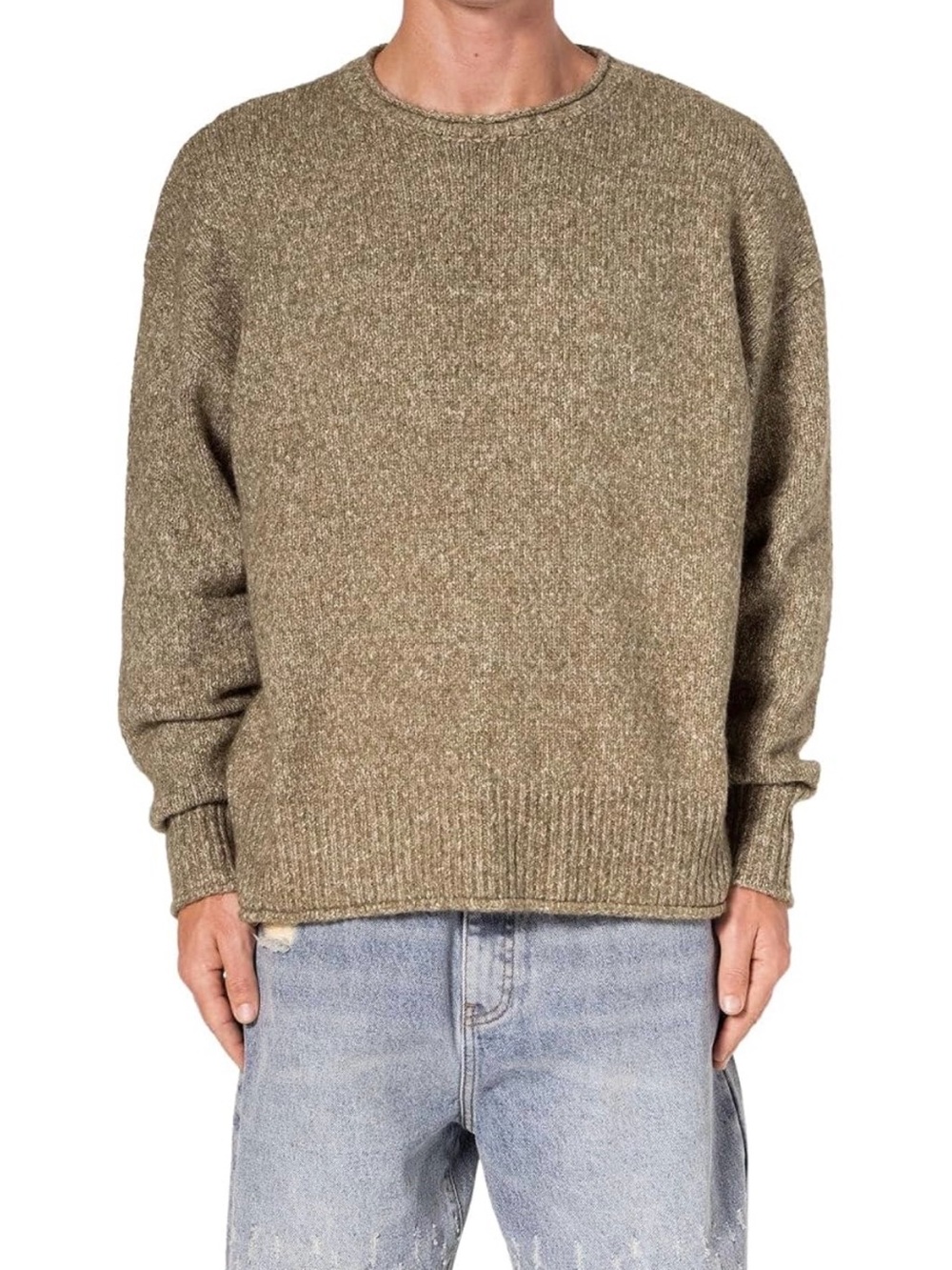 MNML Heather Olive Crewneck Pullover